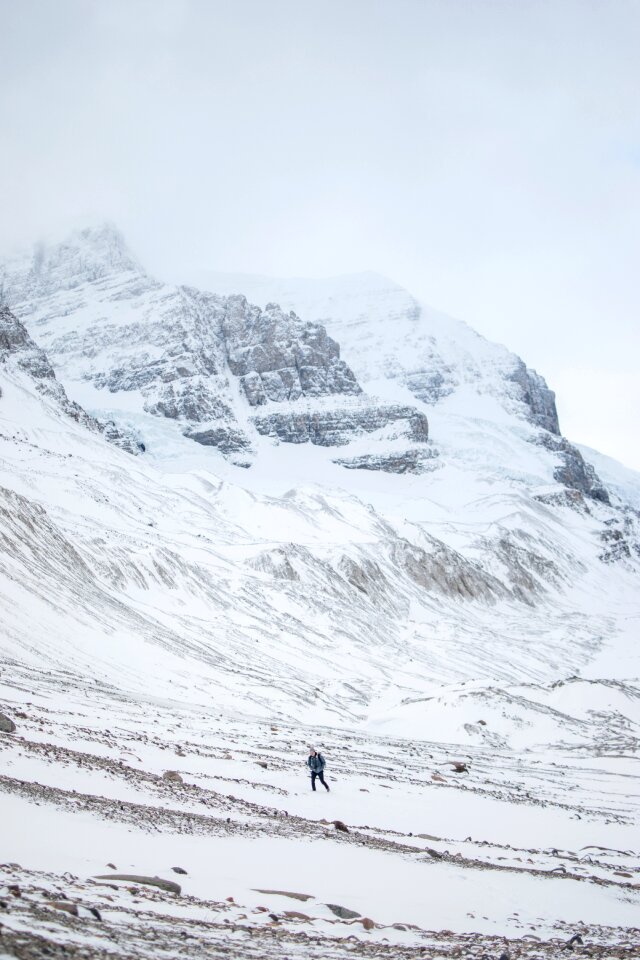 Alone hiking adventure photo