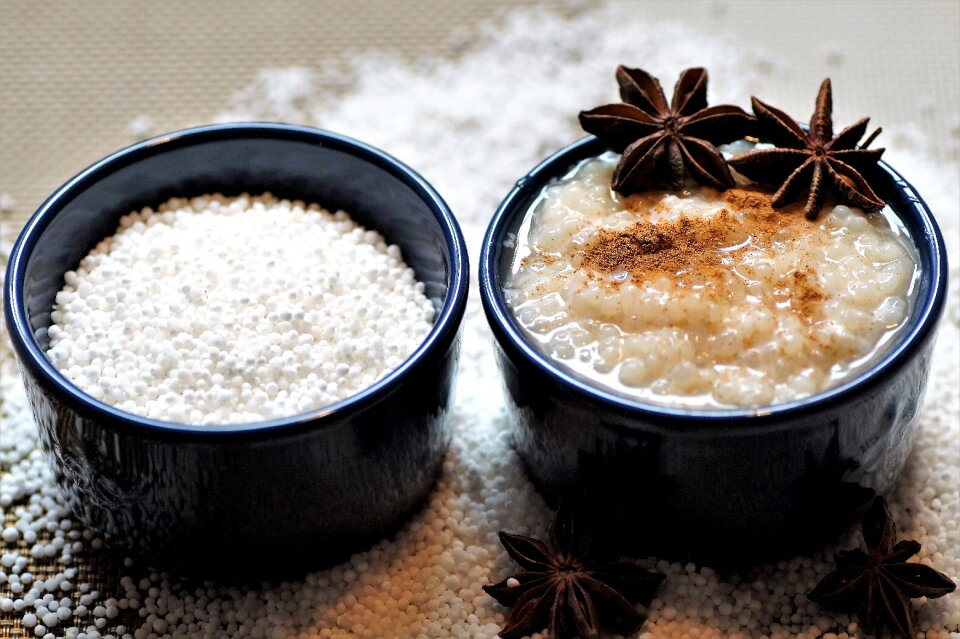 Cinnamon tapiocový pudding tapiocové pearls