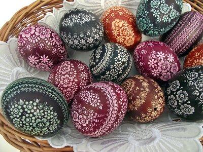 Traditional easter eggs easter