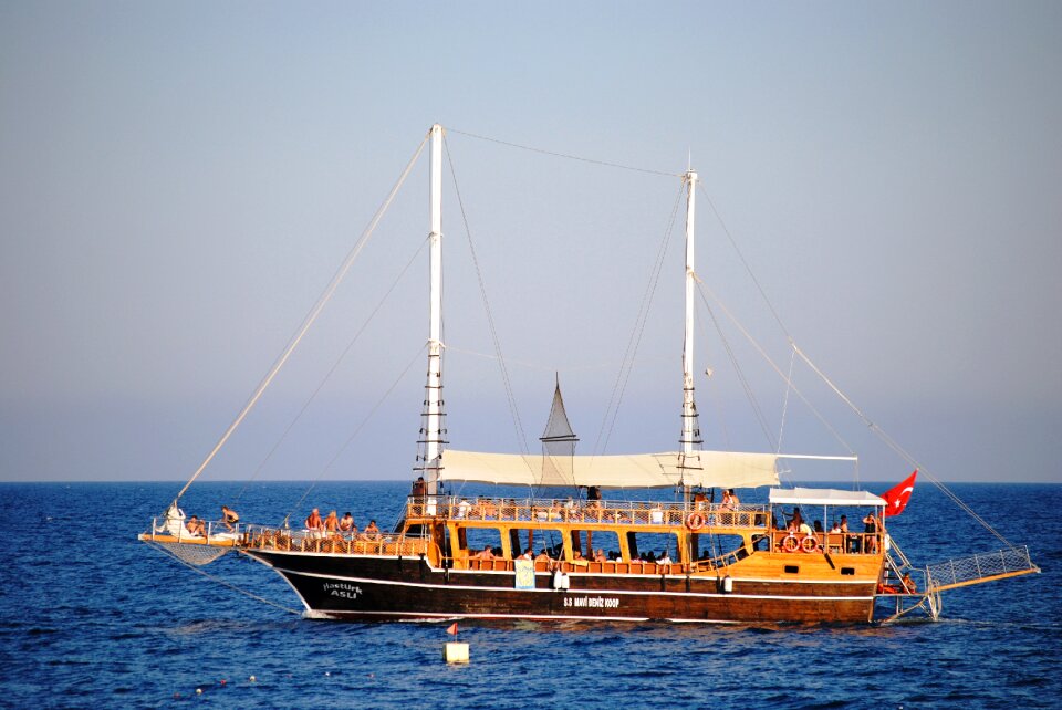 Blue summer ship