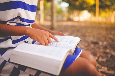 Book outdoor blur photo