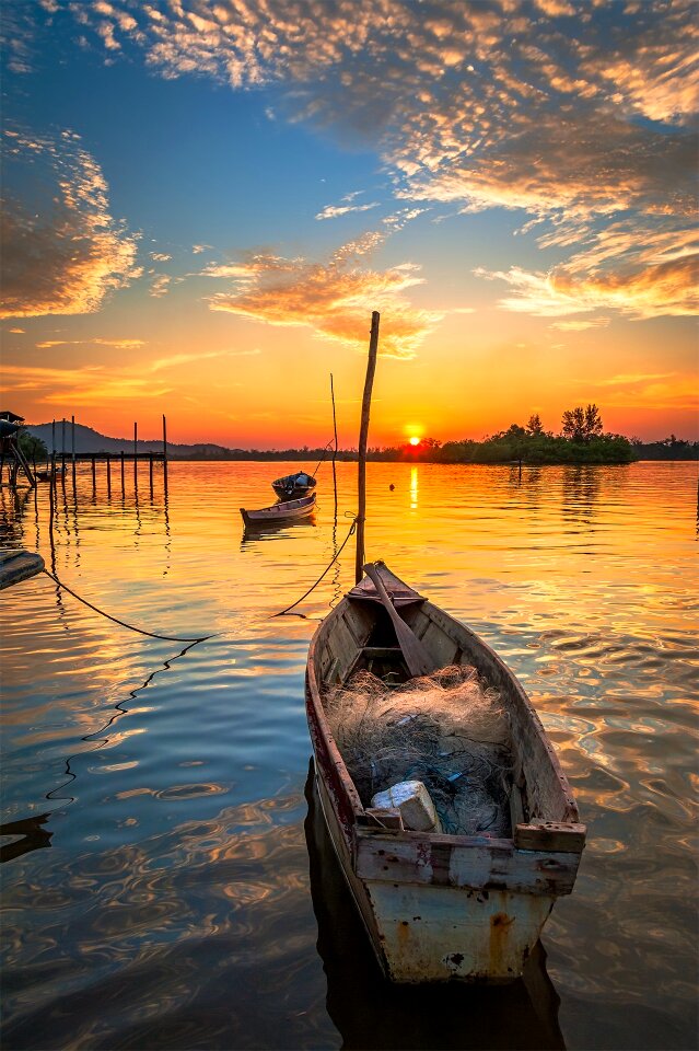 Water blue sun