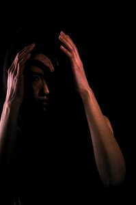 Mysterious dark portrait