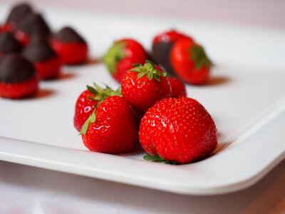 Dessert chocolate strawberry cake