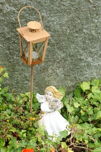 Cemetery angel figure mourning