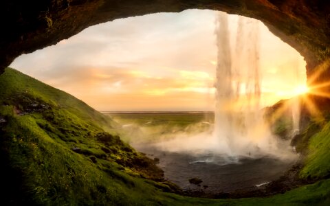 Stream water falls