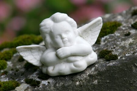 Cemetery angel figure mourning