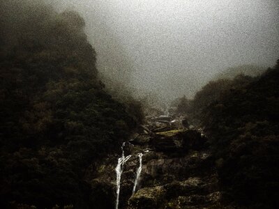 Mountain highland foggy photo