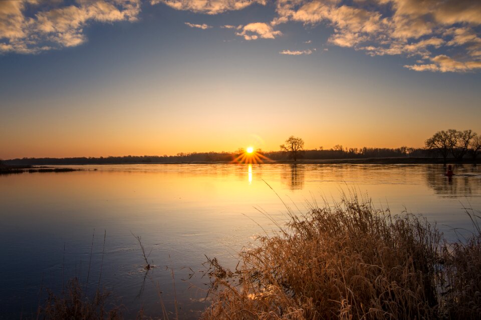 Landscape sun morning light photo