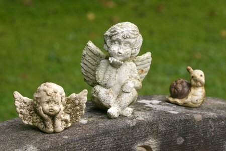 Cemetery angel figure mourning