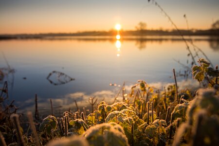 Landscape sun morning light photo