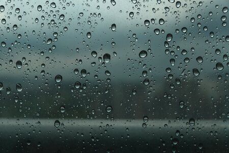 Rainy day window water
