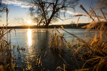 Landscape sun morning light photo