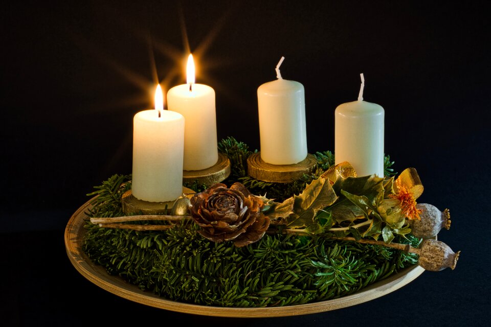 Candlelight christmas advent candles