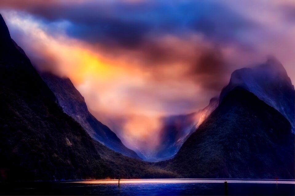 Dusk sky clouds