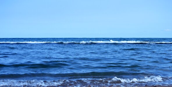 Blue waves mediterranean sea