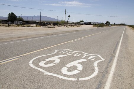 Route 66 motorcycle tour desert photo