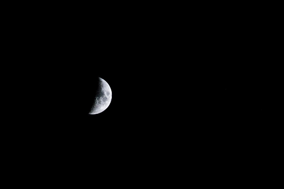 Night sky moon