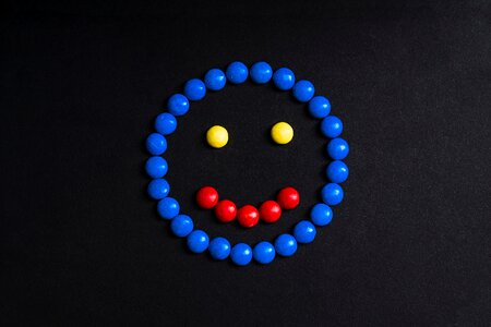 Colorful candy smiley