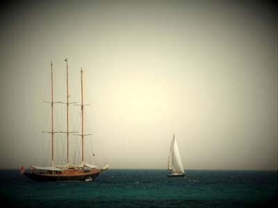 Mediterranean masts sail photo