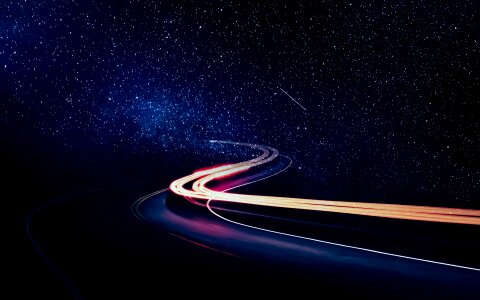 Abstract speed galaxy photo