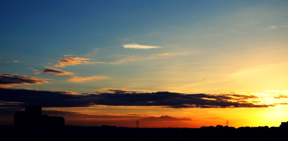 Clouds sky grass photo