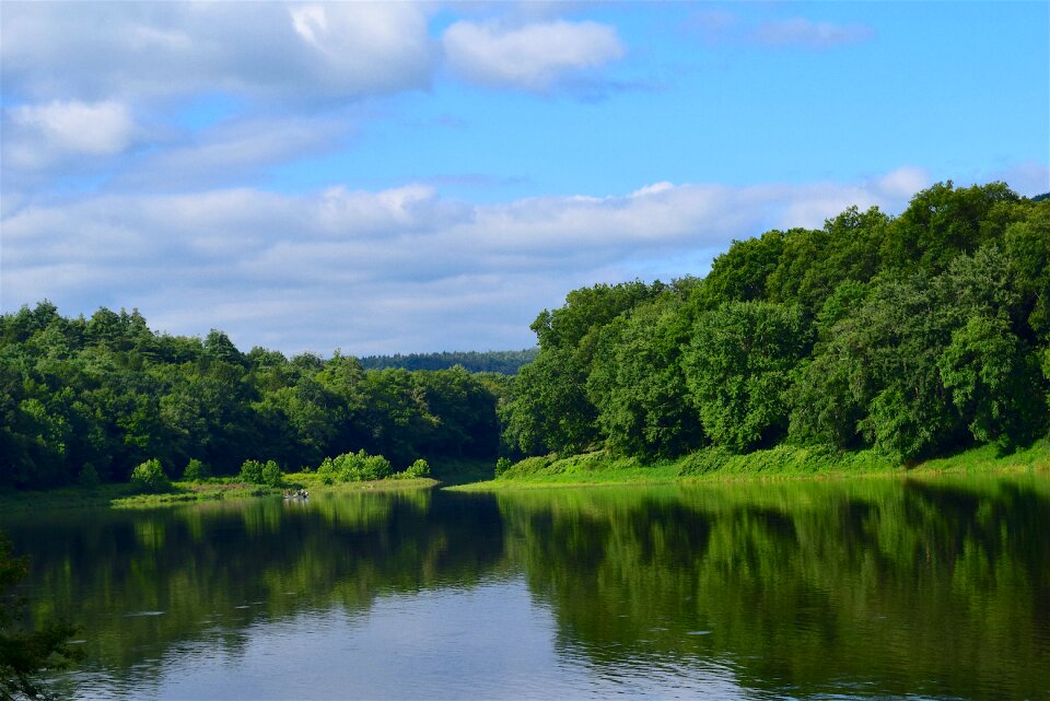 Reflection clouds sunlight photo