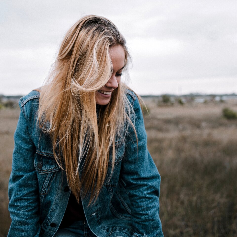 Denim jacket sky photo