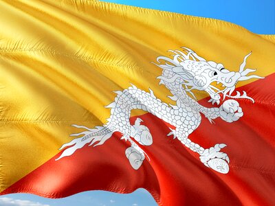 International flag bhutan photo