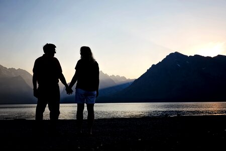 Silhouette sunrise travel
