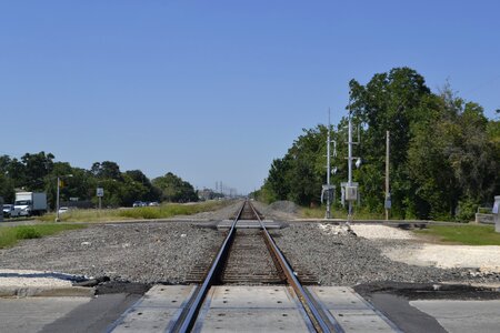 Street crossing train photo