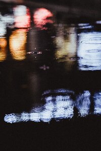 Dark night raining
