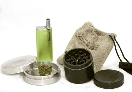 Cannabis bud grinder photo