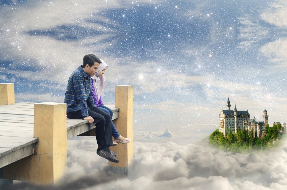 Couple sky couple in the sky