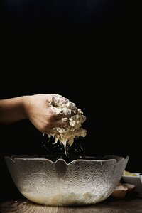 Knead dough batter photo