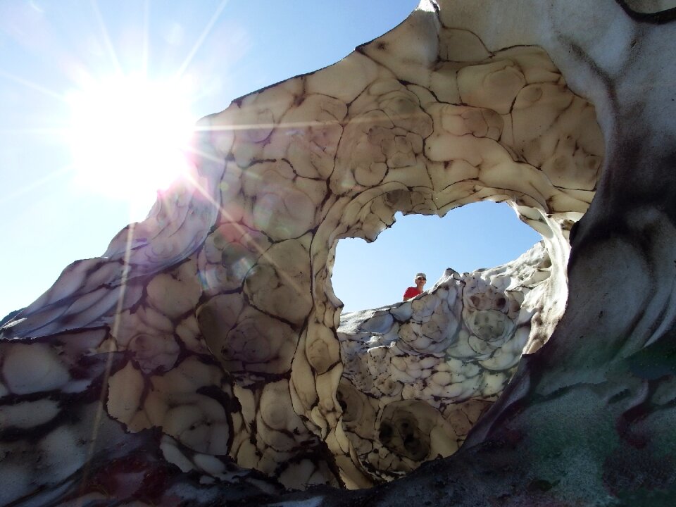 Holes sun landscape