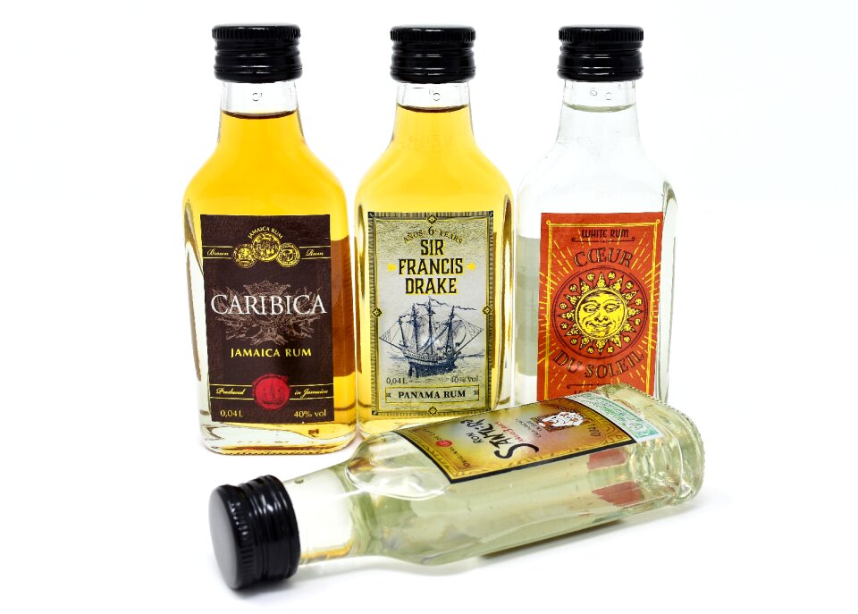 Different origin alcoholic beverage drink
