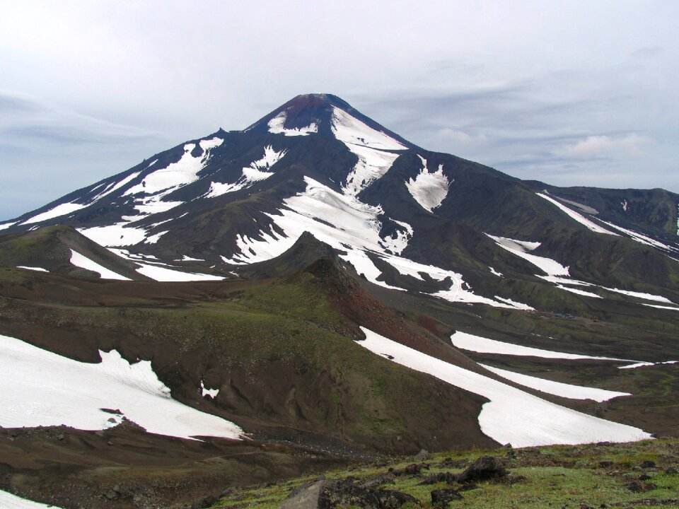 Landscape snow kamchatka photo