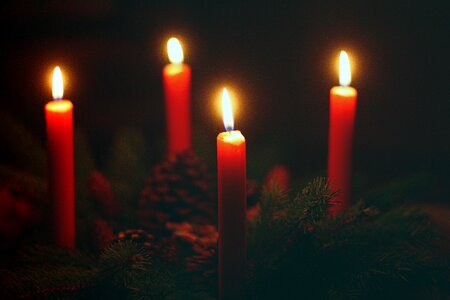 Fourth candle christmas time candlelight photo