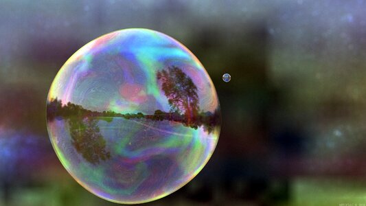 Bubble shape shining photo