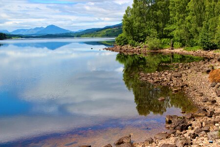 Sky lake mirroring