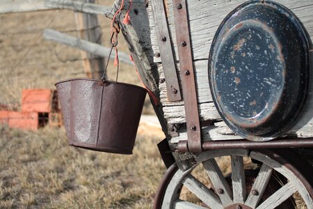 Vintage pail wagon