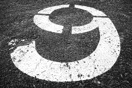Numeral symbol parking lot