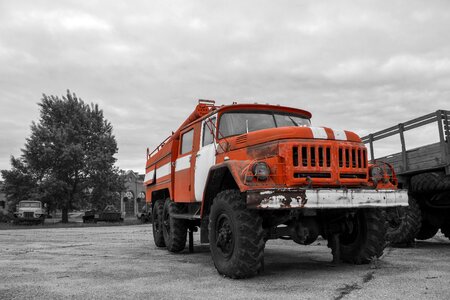 Clouds fire truck zil