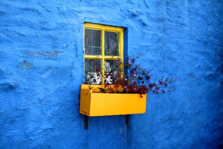Exterior concrete blue