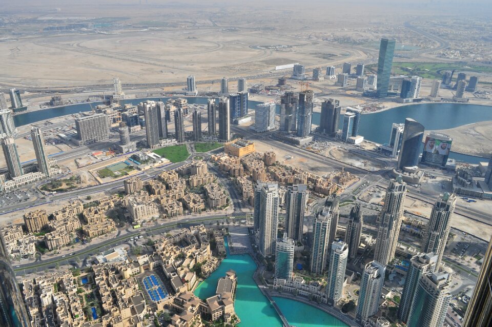 Residential city skyscrapers