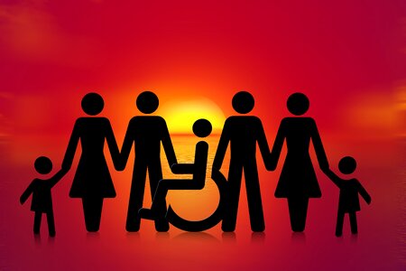 Wheelchair users handicap heart