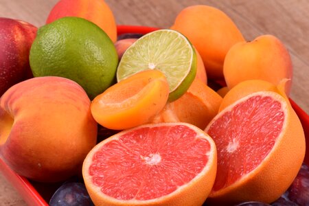 Plum apricot peach