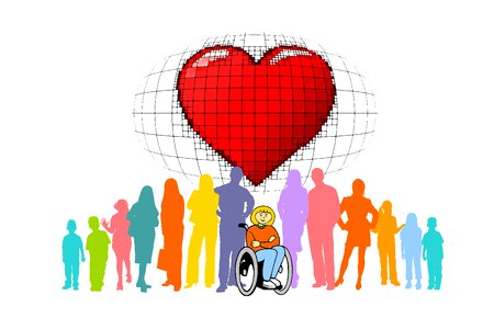 Wheelchair users handicap heart