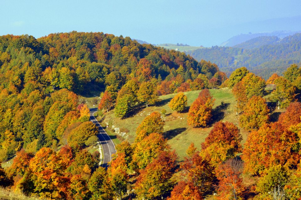 Autumn trail mountain